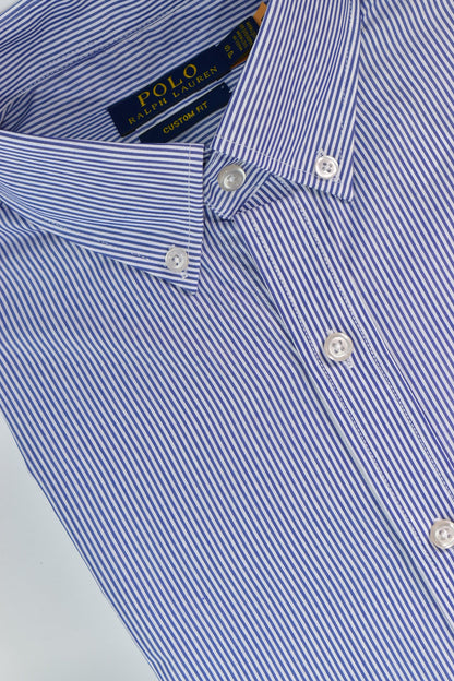CAMISA MANGA LARGA POLO RALPH LAUREN  (PRL) BLANCO RAYAS AZUL REY