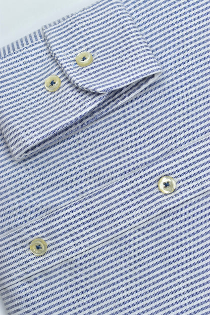 CAMISA MANGA LARGA POLO RALPH LAUREN  (PRL) GRIS RAYAS BLANCA