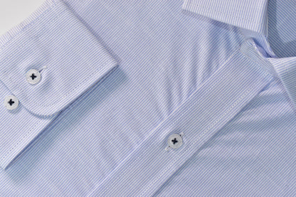 CAMISA MANGA LARGA CAROLINA HERRERA BLANCO RAYAS AZUL MAYA