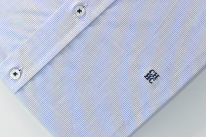 CAMISA MANGA LARGA CAROLINA HERRERA BLANCO RAYAS AZUL MAYA