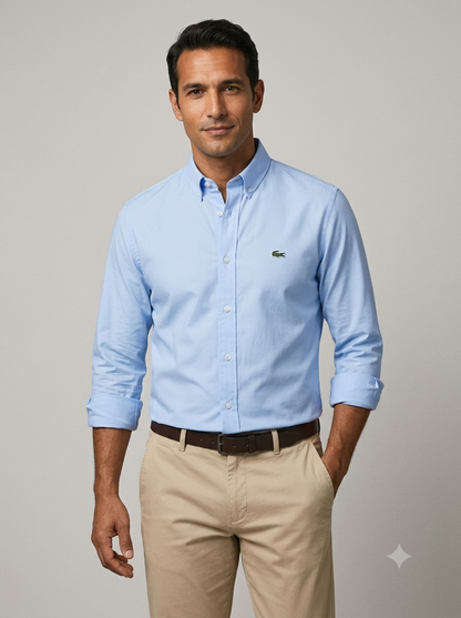 CAMISA MANGA LARGA LACOSTE (LAC) AZUL CLARO