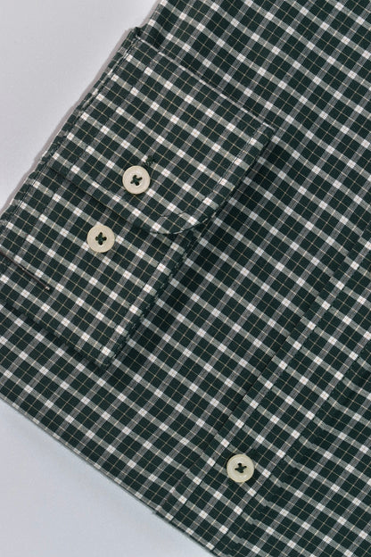 CAMISA MANGA LARGA LACOSTE (LAC) VERDE ESMERALDA CUADROS