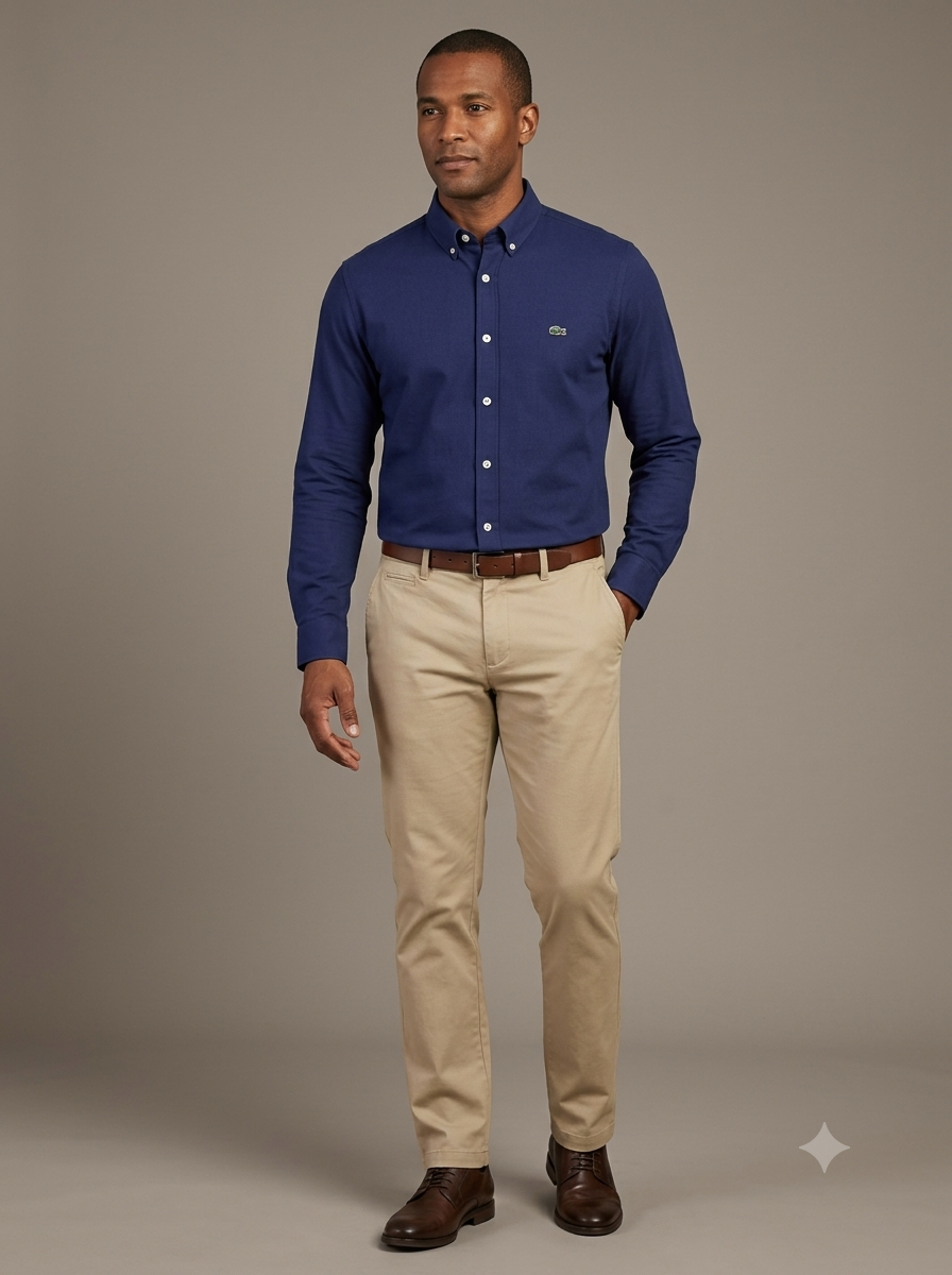 CAMISA MANGA LARGA LACOSTE (LAC) MARINO