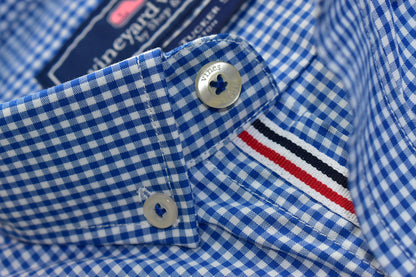 CAMISA MANGA LARGA VINEYARD VINES AZUL NAVY DE CUADROS AZUL REY