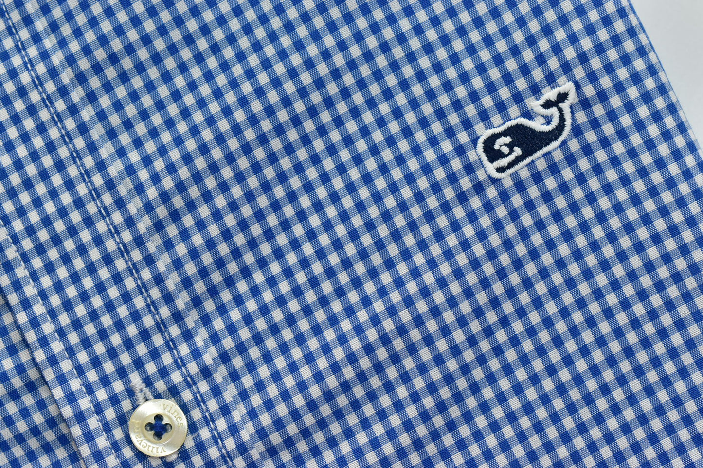 CAMISA MANGA LARGA VINEYARD VINES AZUL NAVY DE CUADROS AZUL REY