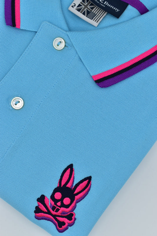 POLO PSYCHO BUNNY ORIGINAL COLECCION AZUL CIELO